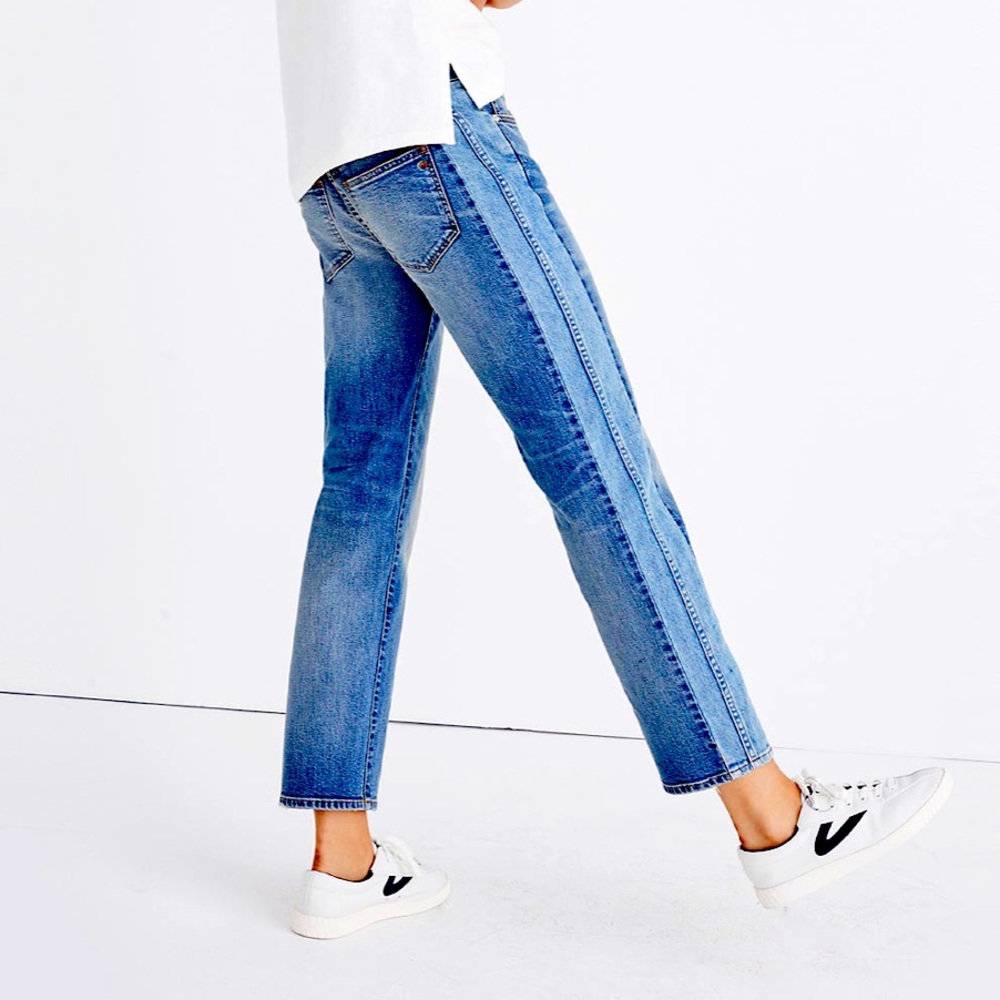 Madewell Cruiser Straight Crop Jeans: Pieced Edition PLEASE READ DESCRIPTION